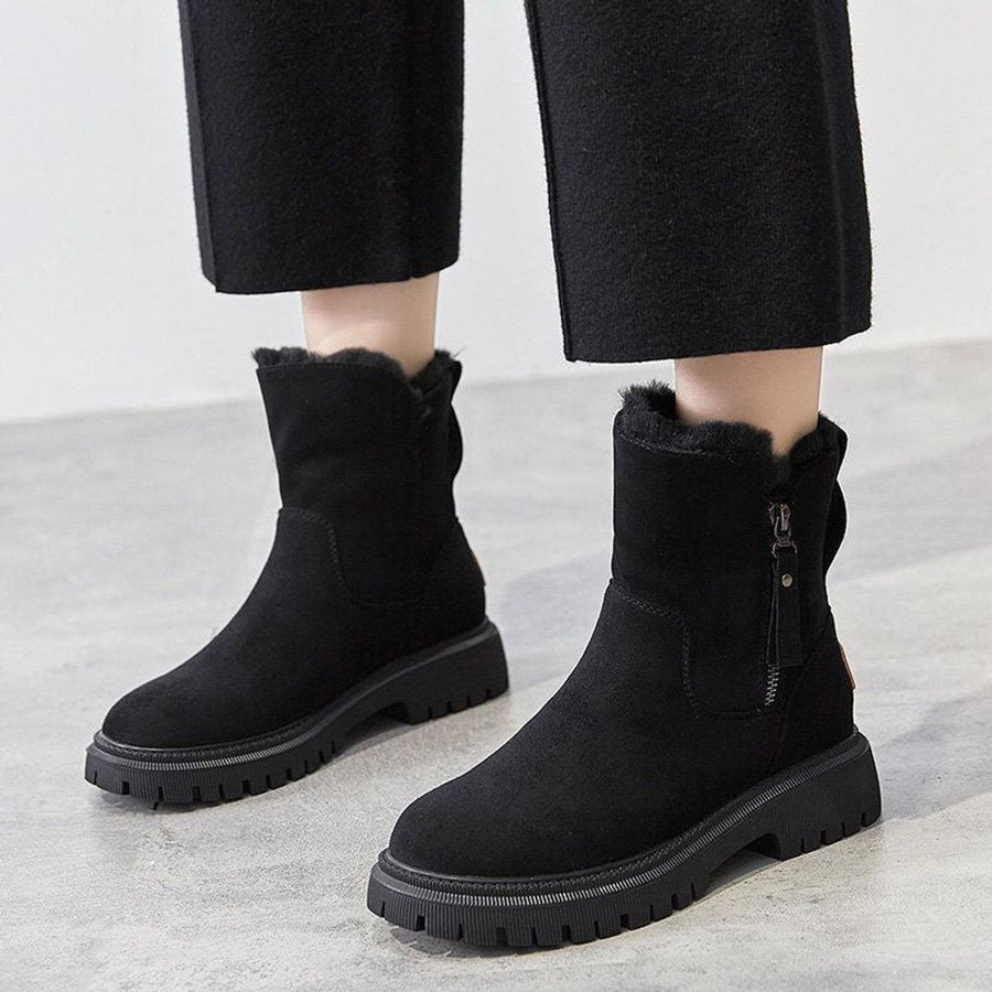 Amelia | Women's Faux Suede Fleece-Lined Knee High Boots